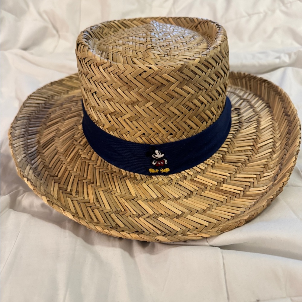 Disney Straw Hat with Navy Band
